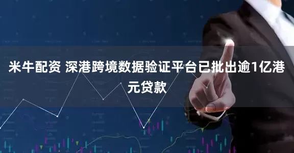 米牛配资 深港跨境数据验证平台已批出逾1亿港元贷款
